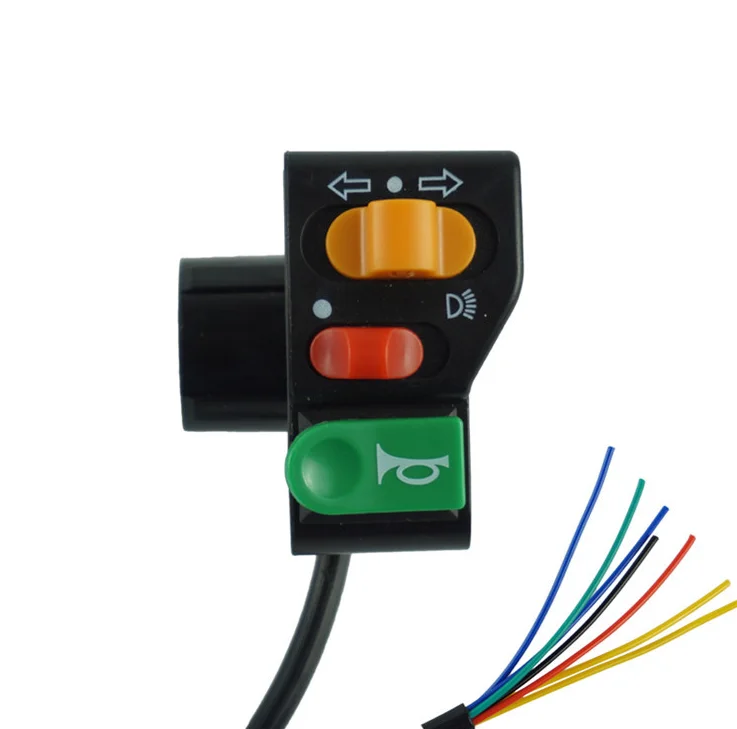 Universal Electrical Horn Switch Turn Signal Head Light Button for ATV Dirt Bike