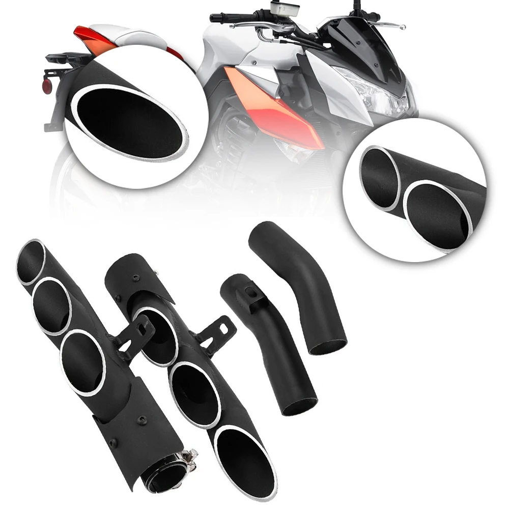 Black Stainless Steel Exhaust for Kawasaki Z1000 2010-2016