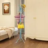 12-hook wrought iron coat rack, blue