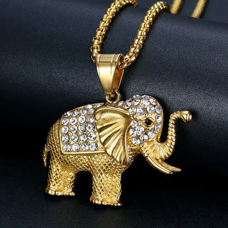 Hiphop Titanium Steel Gold Plated 