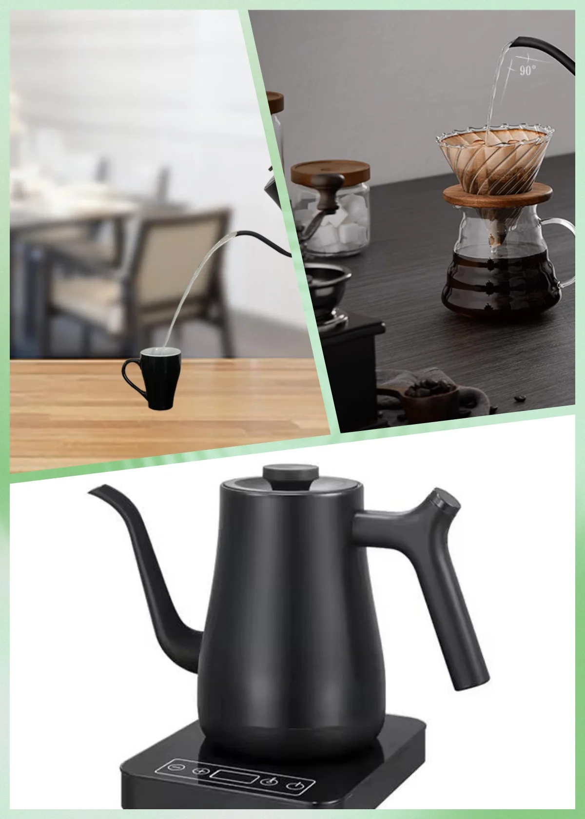 800 ml Digital Cordless Electric Kettle Glass Base Factory Steel Water  Heater for Hotel Use Household Tea Coffee Gooseneck