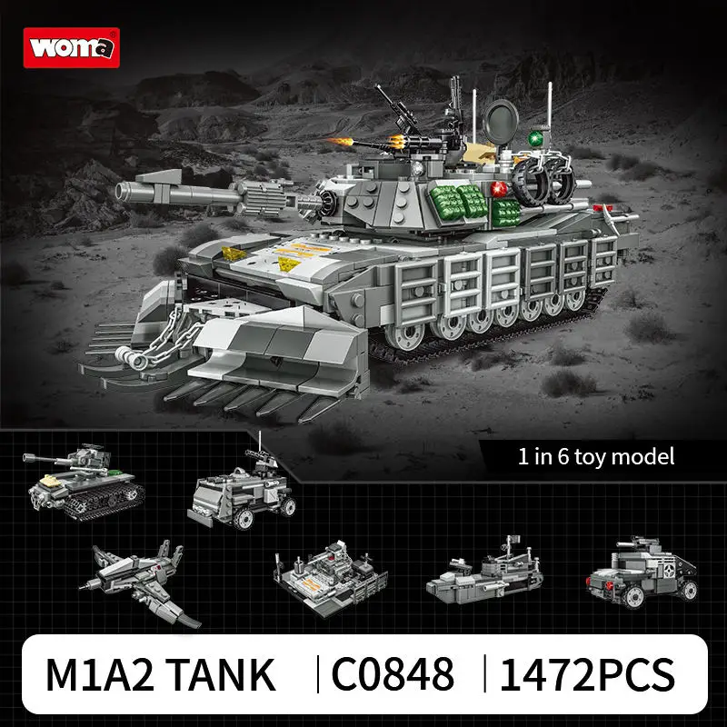 C0848 DIY Assembly German Panzer Block Construction Toy