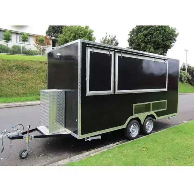 Custom Vending Carts Fast Food Truck Van Street Pizza Bbq Food Trailers