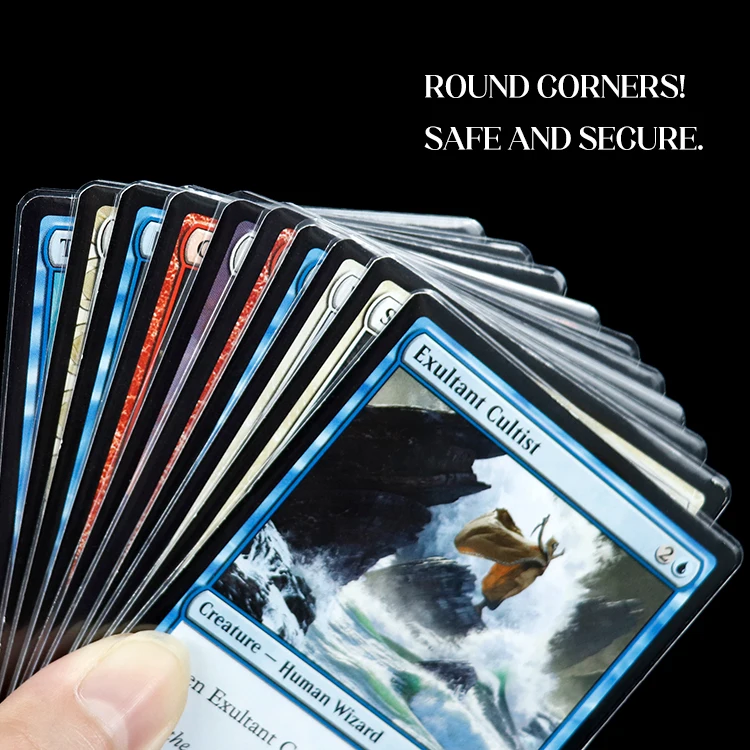 round corner card sleeves Amazon.com: Stellar Factory Card Sleeves 112 Count | 100% Crystal Clear | Rounded  Corners | Standard 2.5