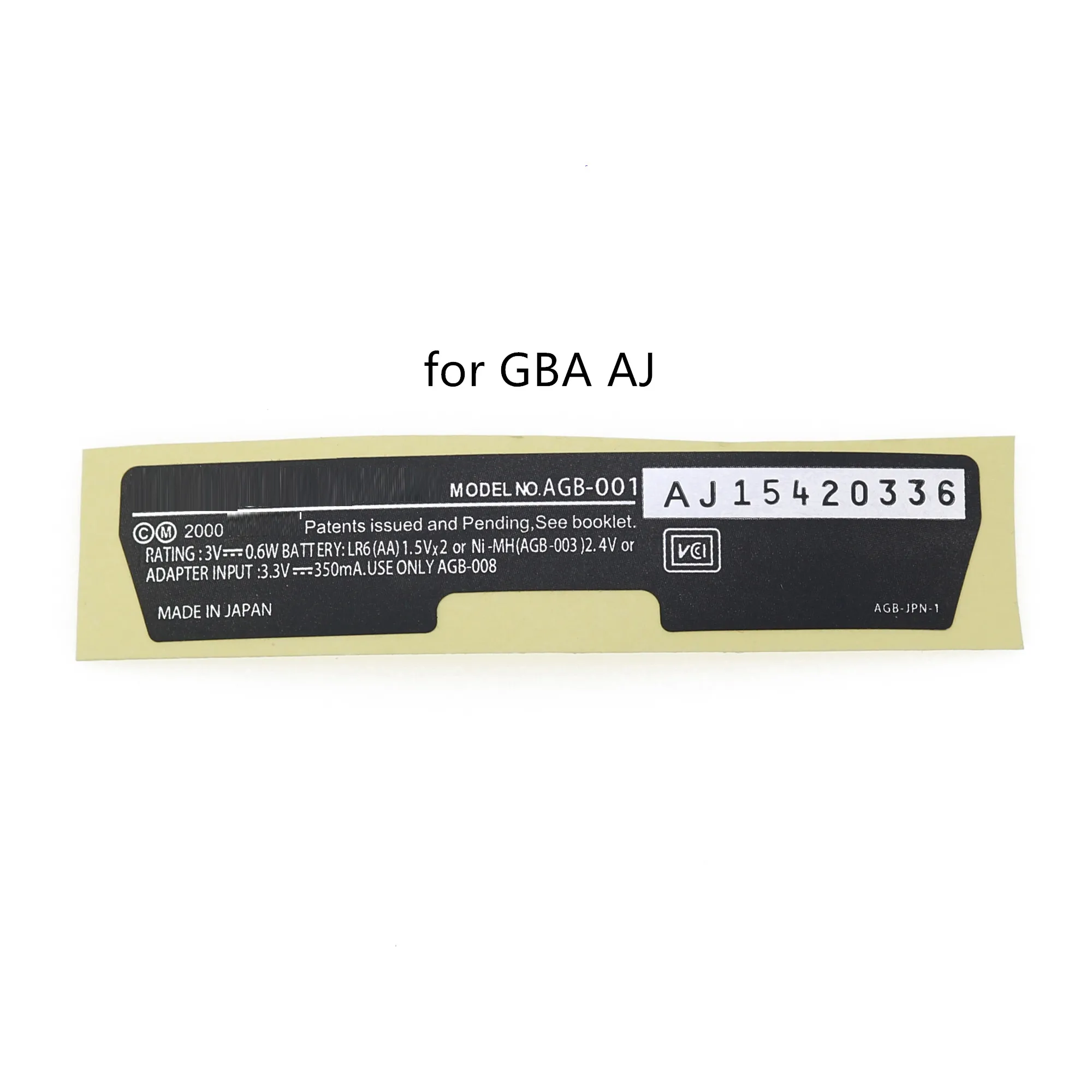 New Label Back Sticker Replacement for GB Advance SP for GBA/GBA SP/GBC/GBP Game Console