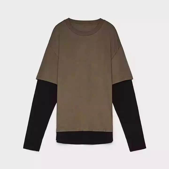 【関税・送料込】Contrast double layered t-shirts - 1408 Boohoo ME
