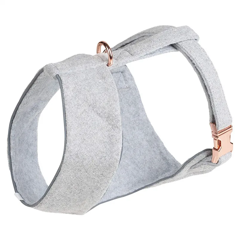 tweed dog harness