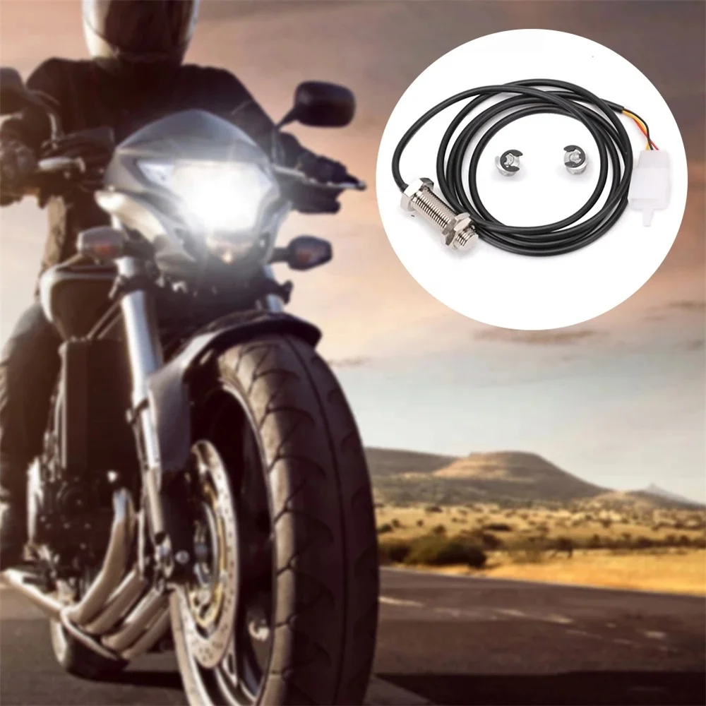 Durable Motorcycle Odometer Sensor Cable Digital Speedometer Magnetic Sensor with 2 Magnets