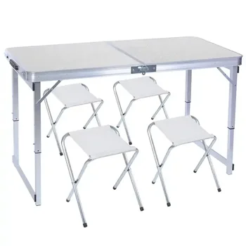 Tiptop Modern Outdoor Furniture Set Durable Iron Picnic Bench Table Chair with Easy-Carry Feature Wood Style for Gym Application