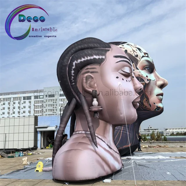 Giant Inflatable Customized Design Large AI Head Inflatable for Event Decoration
