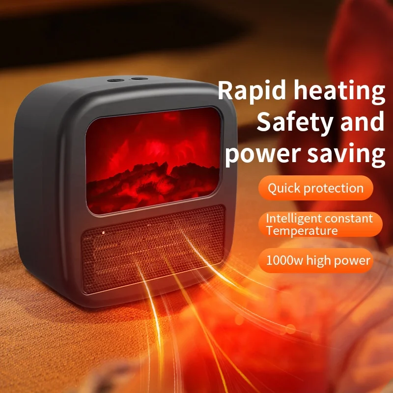Simulation Flame Heater Office Home Heater Energy-saving Energy-saving Heater Intelligent Speed Heat Electric Fireplace 3