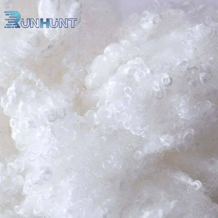 Wholesale Stuffing Material 15D Hollow Conjugated Recycled Polyester Staple Fibre For Carding Filling Pillow Toy Sofa Bed Quilt