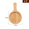6-inch bamboo and wood pizza pan