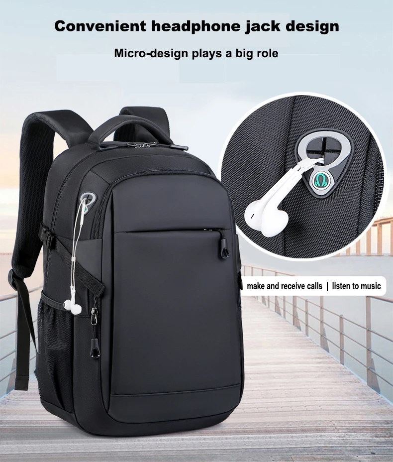 Custom College Portable Travel Lightweight Bag With Headphone Usb Hole ...