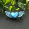 Ailes de cœur aimantes en labradorite