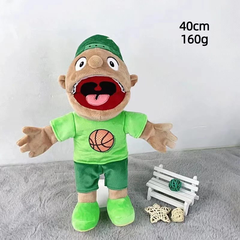 Marionnette Jeffy En Peluche – Marionnette Ventriloque, Bouche Articulée, Vêtements Amovibles, 60 Cm, Jeu éducatif