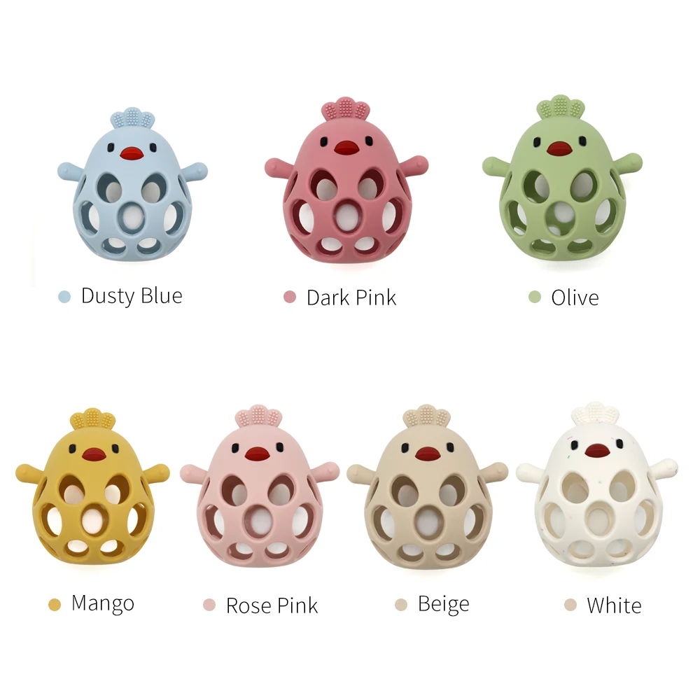 2024 New Bpa Free Newborn Chew Sensory Chick Baby Teething Toy Animal ...