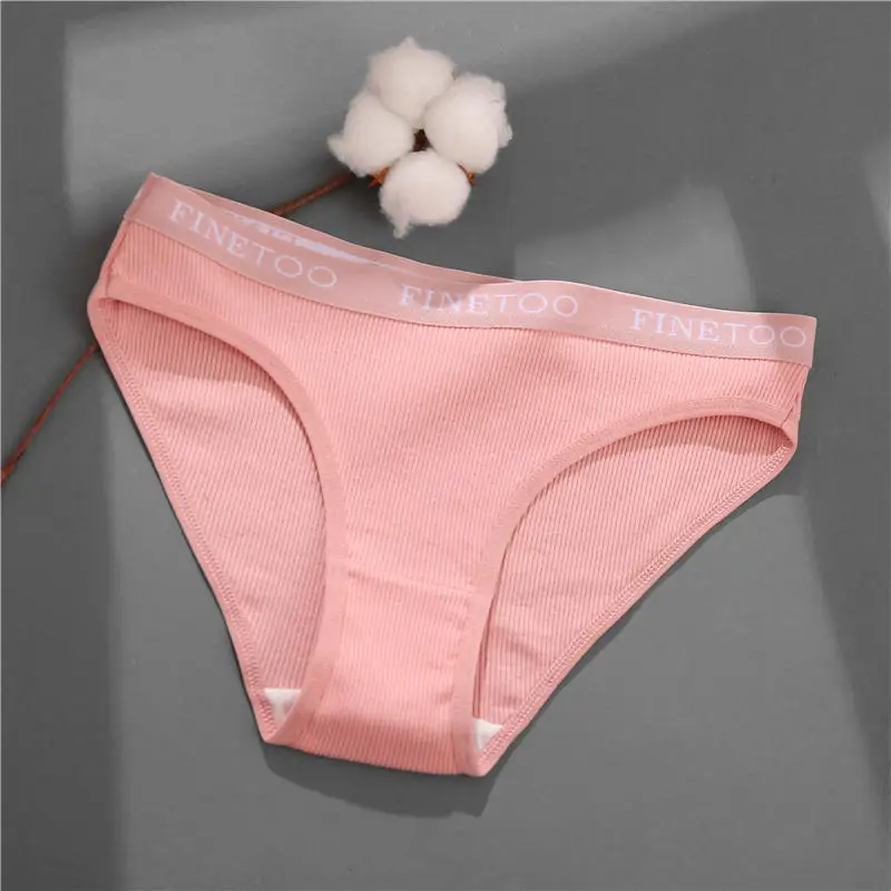 FINETOO 3PCS/Set Women Cotton Underwear Pantys Lingerie Letter