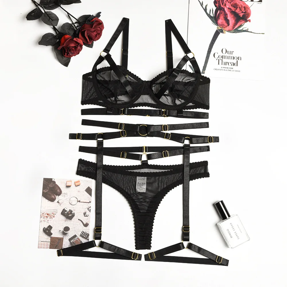 Hot Sexy Lingerie Set for Women - Lace Up Bra & Panties Sleepwear | Elegant Women's Lingerie, Perfect for Every Occasion Hot Sexy Lingerie Set for Women - Lace Up Bra & Panties Sleepwear | Elegant Women's Lingerie, Perfect for Every Occasion
