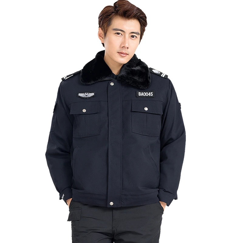 Winter Warm Mens High Quality Work Suits Coat Office Staff Formal Uniform  Jackets Sets 2024 Security Guard Suit Uniform