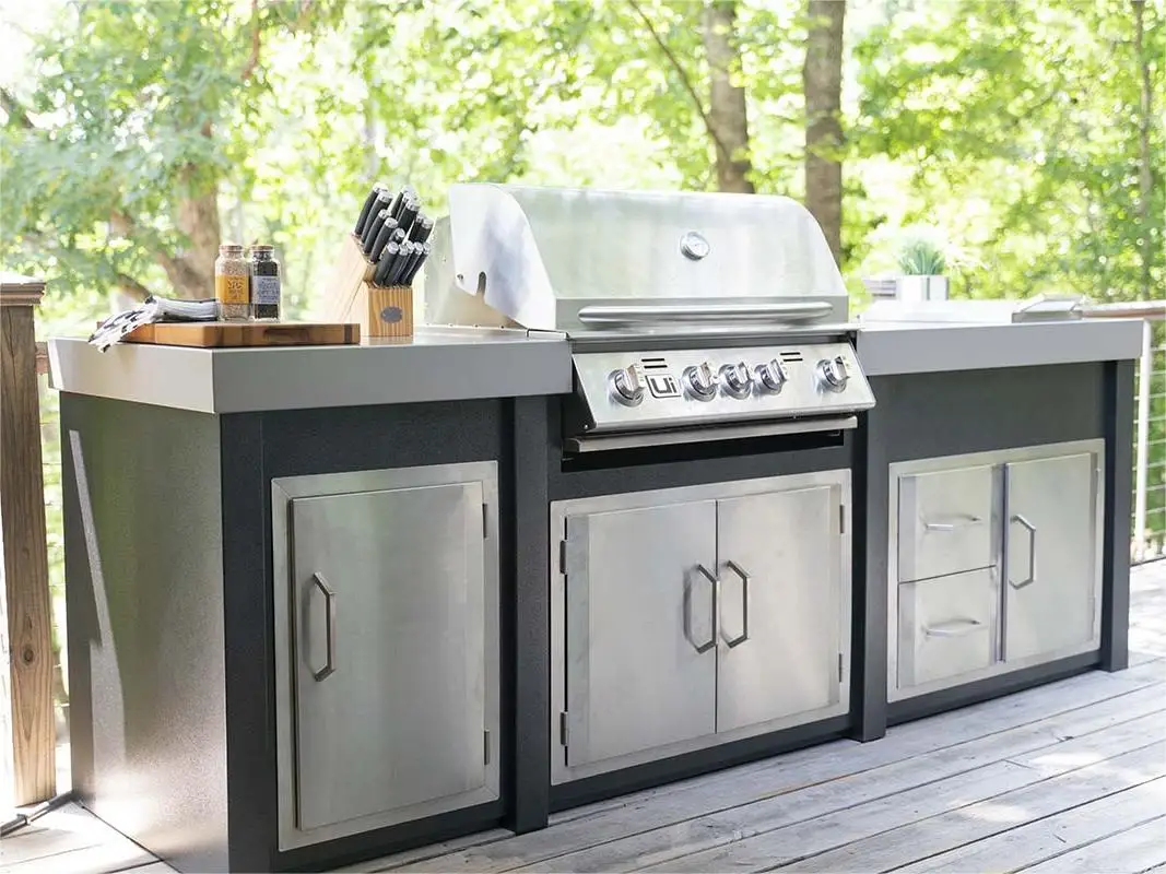 Kejia Custom Metal Stainless Steel Outdoor Kitchen Bbq Island Modular