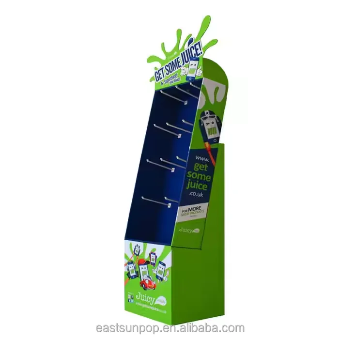 Custom Retail Product Promotion Free Standing Point of Sale Corrugated Cardboard Display Stand for Consumer Electronics
