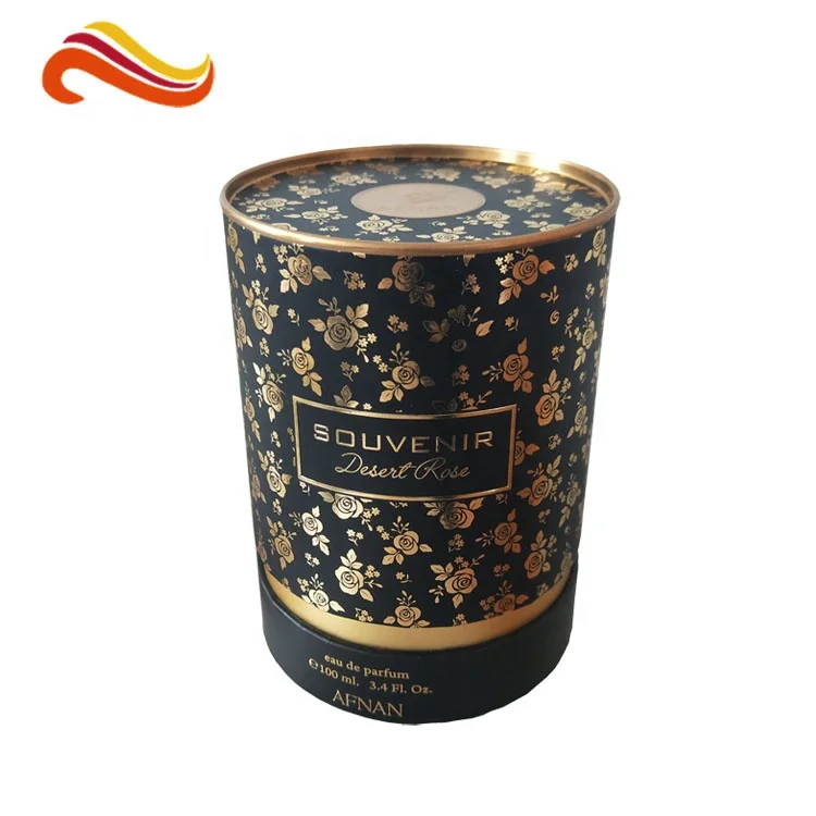 Круглая цилиндрическая Подарочная коробка, картонная упаковка для ароматов, картонный контейнер для упаковки парфюмерных бутылок