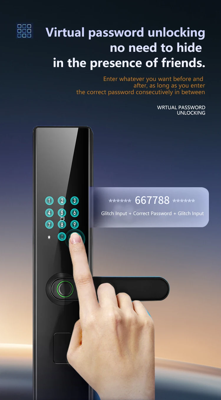 Easy Installation Out Door Code Changeable Smart Lock with Type C Charge Port for Apartment Hotel and Family