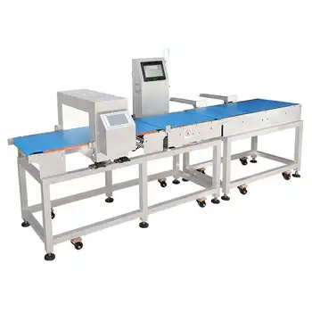 Food Metal Detector and Dynamic Checkweighers Conveyor Combo With Rejector