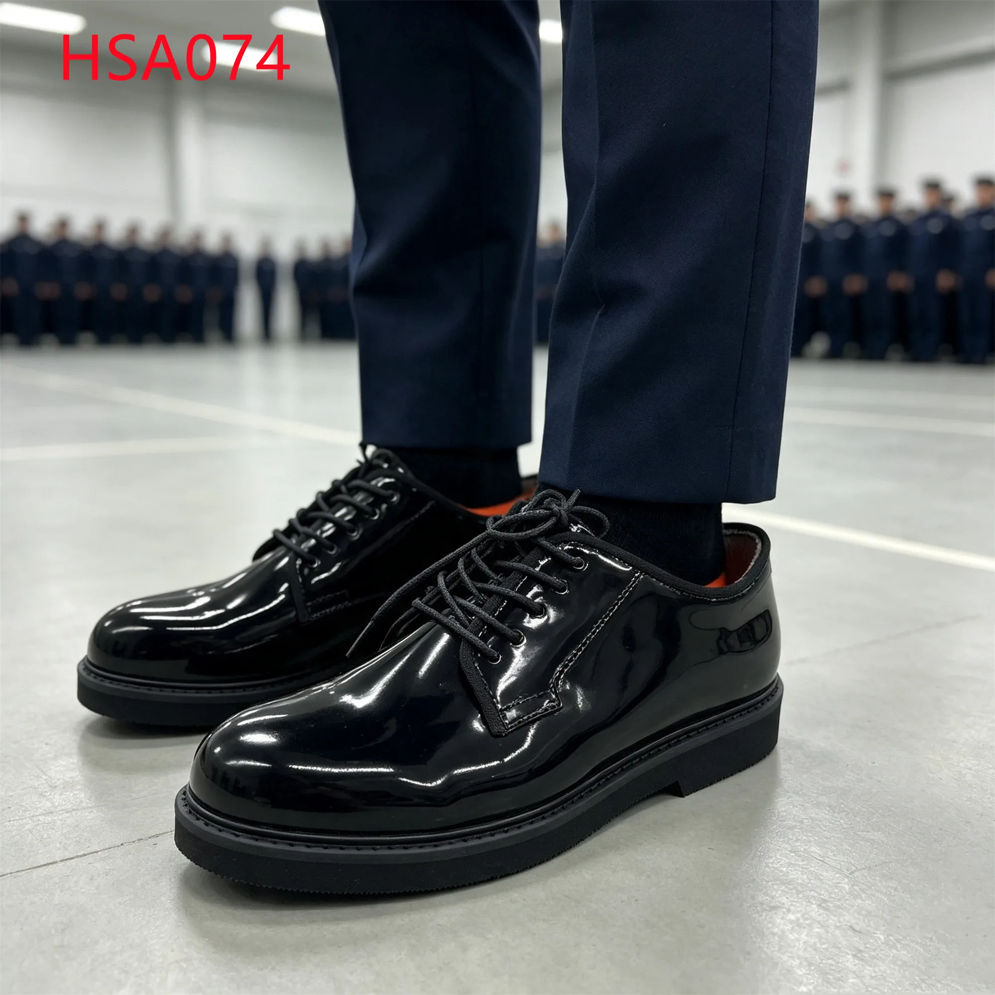 LXG,Nigeria Anti-wrinkle Glossy Microfiber Leather Hua Singh Uniform Shoes Business Meetings Lace-up Men Leather Shoes HSA074