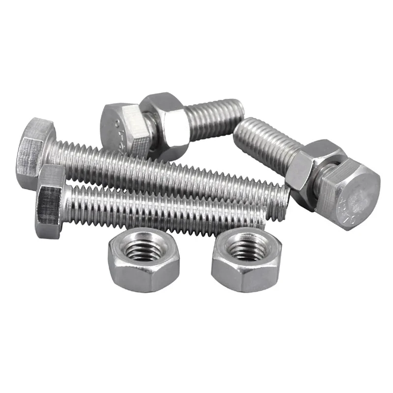 Din933 Din934 Standard A470 Stainless Steel 304 316 318 Hex Bolts And
