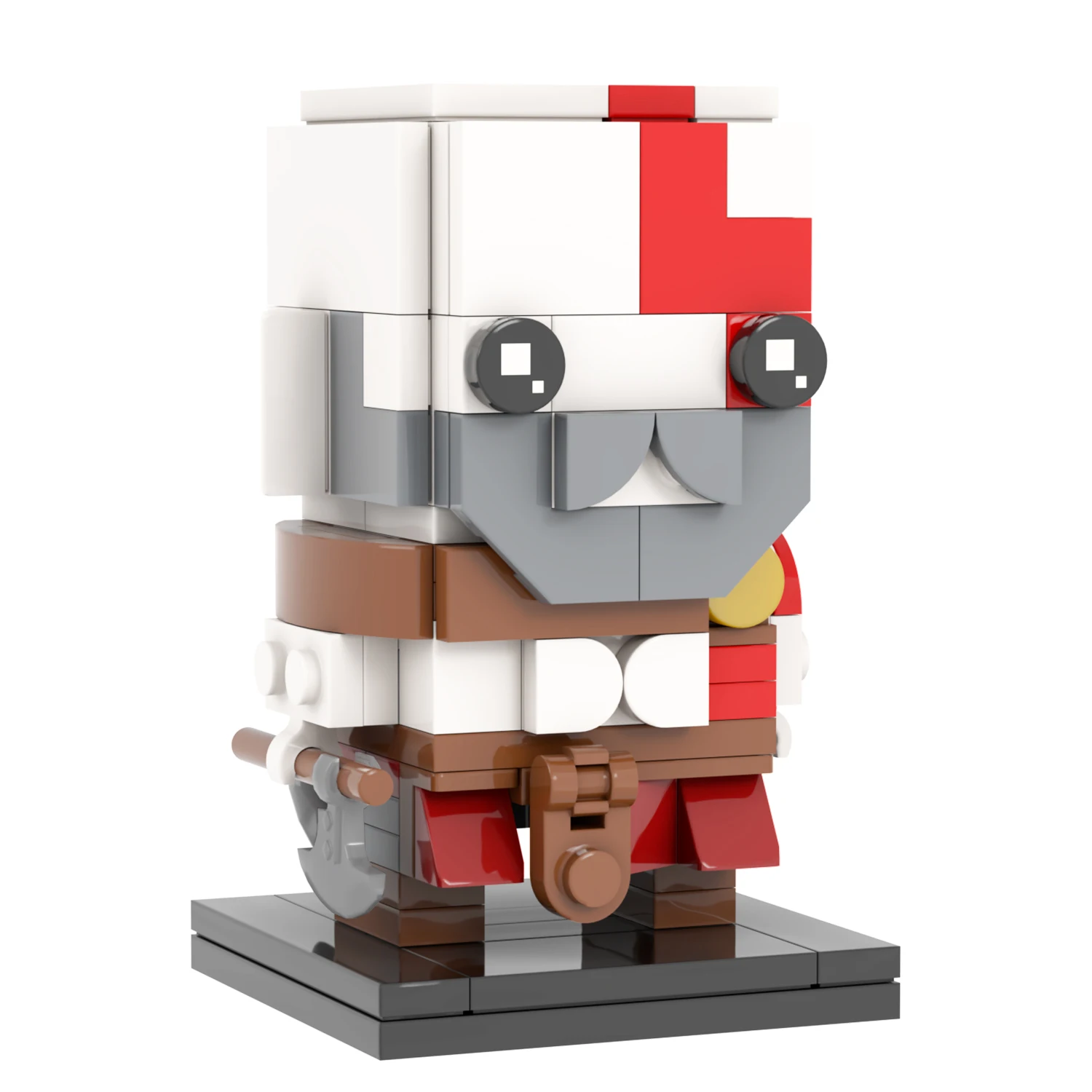 MOC7013 God of War Kratos Bricks Head Characters Model