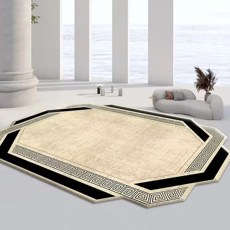 Luxury Living Room Carpet Decoration Home Golden Carpets Large Size Sofa  Area Rug Hotel Hall Floor Mat Soft Anti-slip Washable