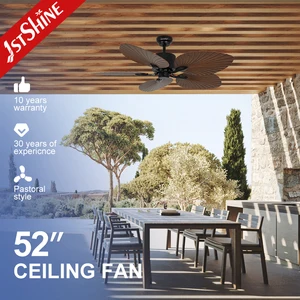 1stshine Ceiling Fan Energy Saving Plastic 5 Blades Classic Remote Ceiling Fan