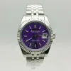 Silver Case+Purple Dial