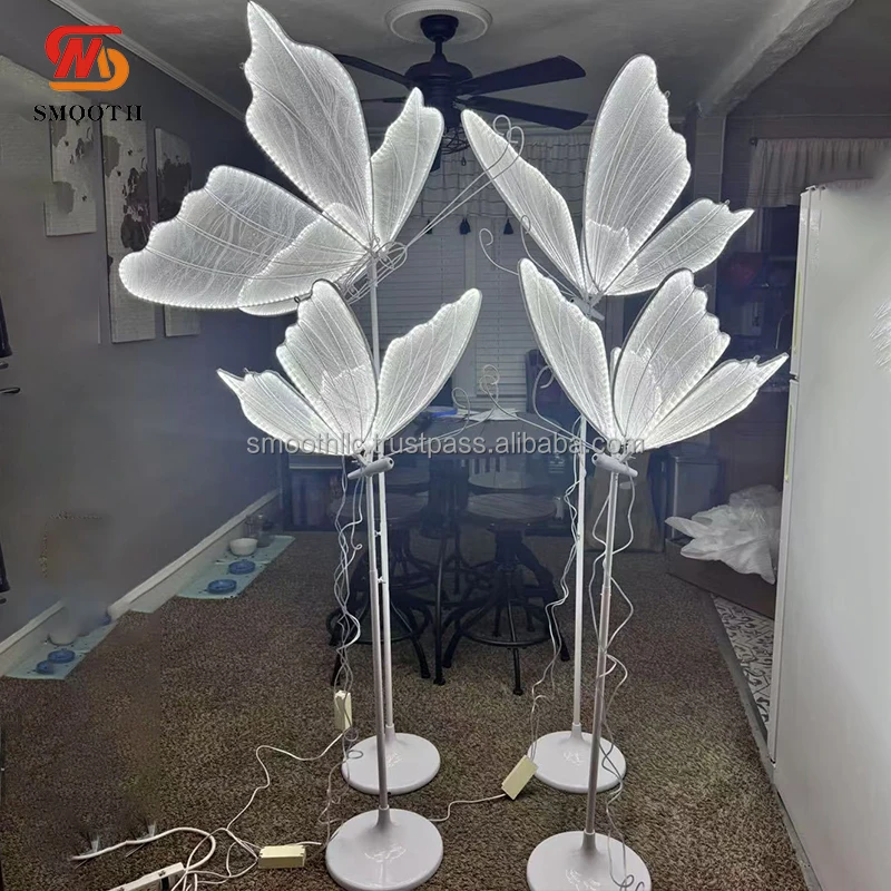 SMOOTH HOT Selling Static Design Led Butterfly for Wedding Events Party Aisle Way Decoration