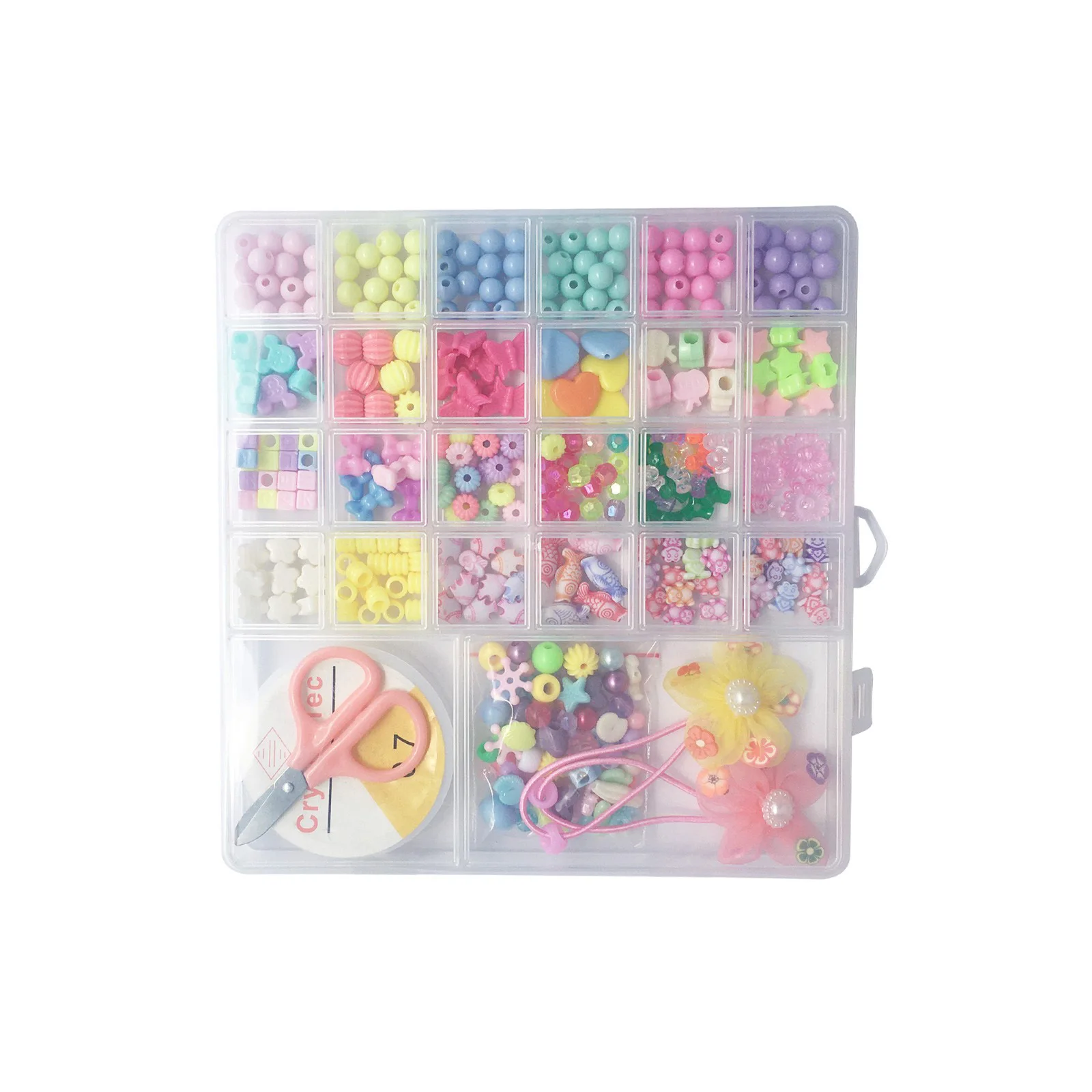 Plastic Lacing Beads With Fun Shapes Long String Brilliant Colors