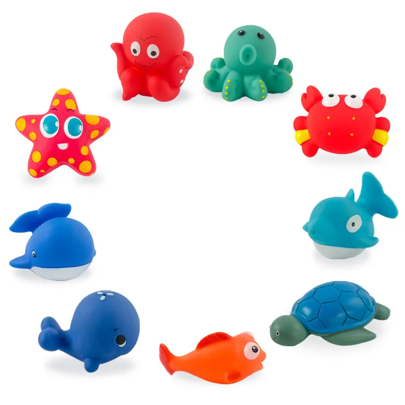Горячая продажа на заказ для детей мягкий стресс резиновые ПВХ винил животных скрипучий брызг воды плавающие душ принятия солнечных ванн игрушки