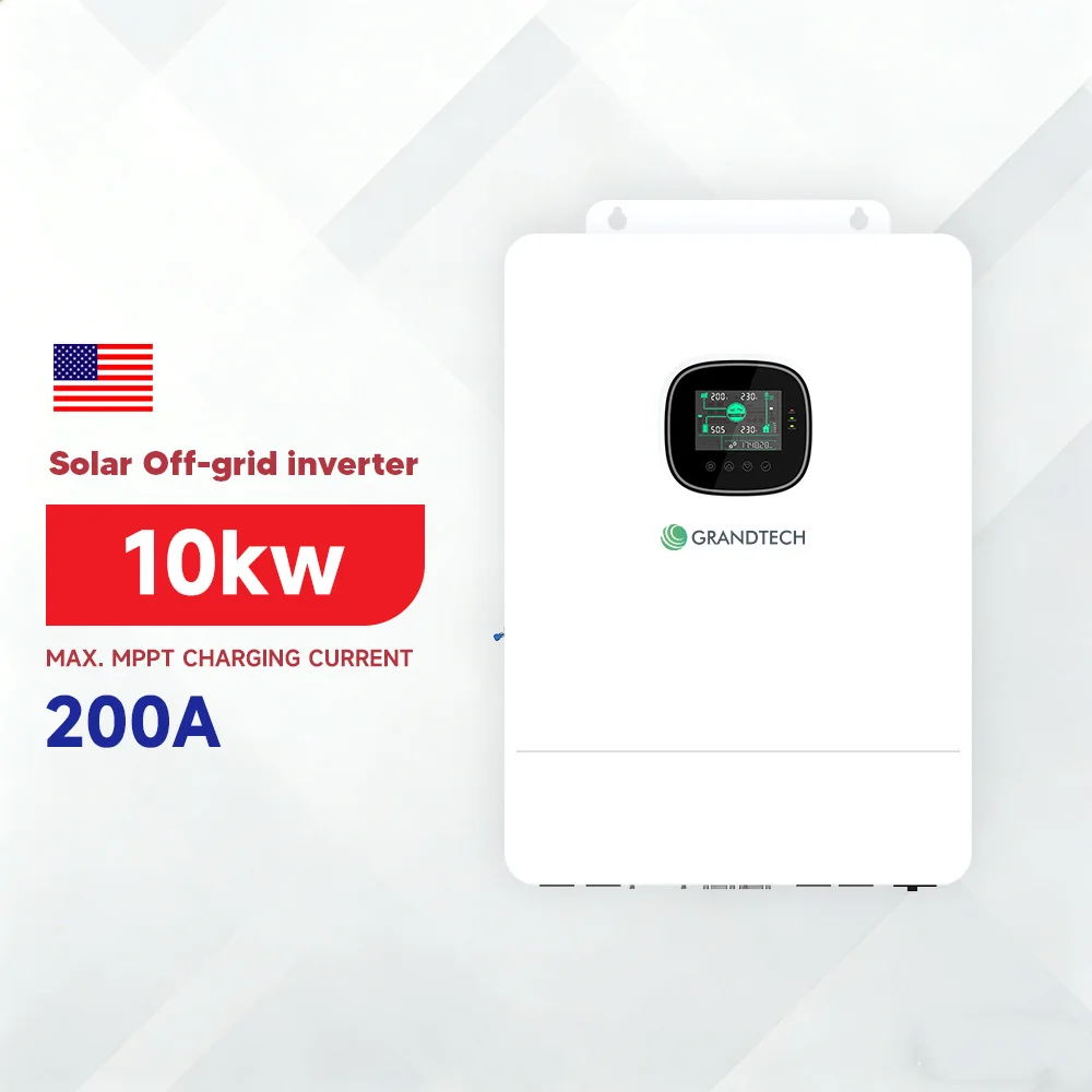 AQSH sertifikatlangan SRNE SPI SPI-10K-UP tarmoqdan tashqari quyosh energiyasi invertori, 10 kW, 8 kW, bo‘linuvchi bir fazali, 120 V / 240 V doimiy tokdan o‘zgaruvchan tokka o‘tqazuvchi invertorlar uyda foydalanish uchun