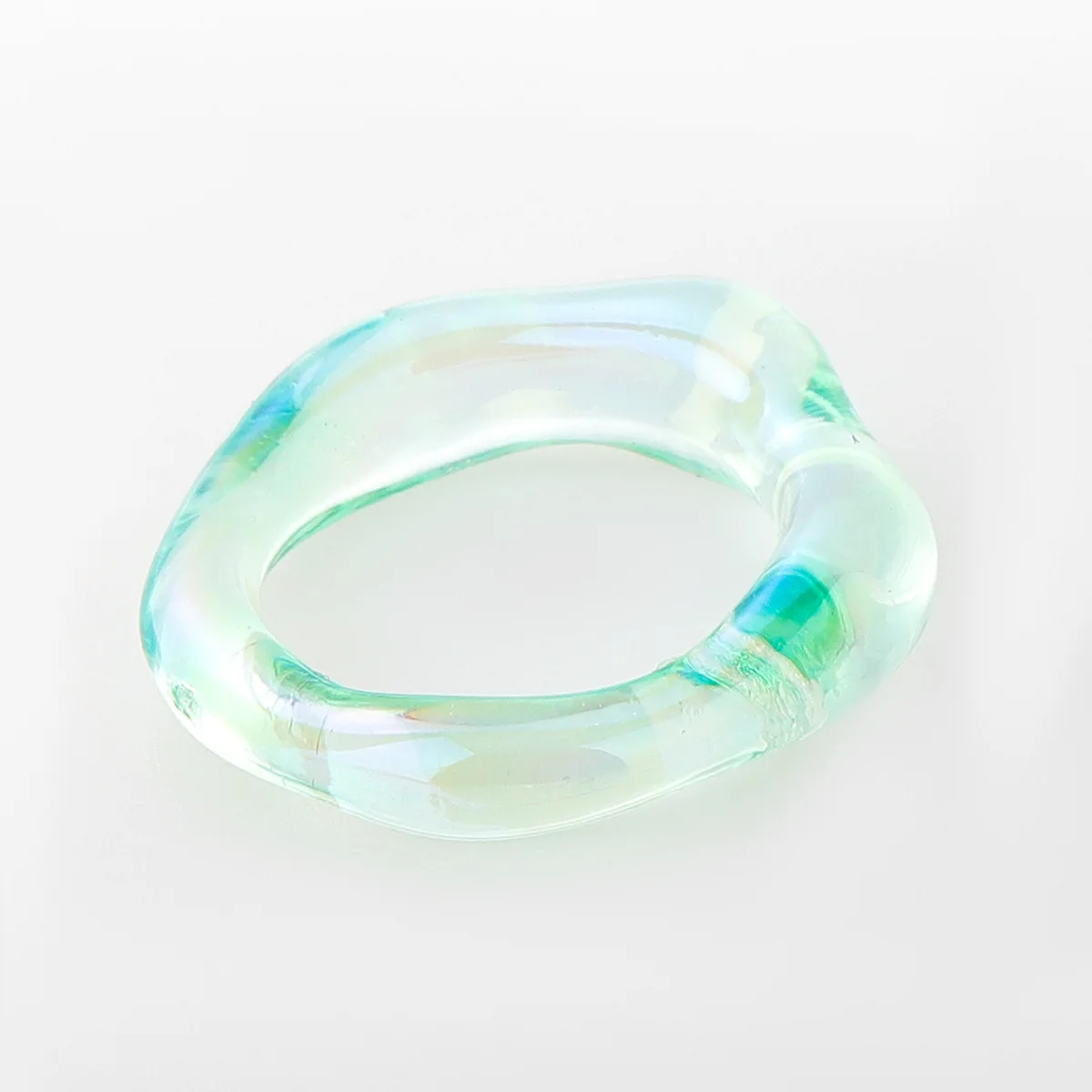 Summer Cute Colorful Multi Color Acrylic Resin Ring Girls Women's Fashion Plastic Ring Jewelry