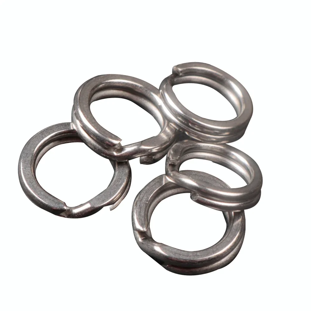 50pcs/bag Stainless Steel Split Ring Diameter From 4mm to 12mm Heavy ...