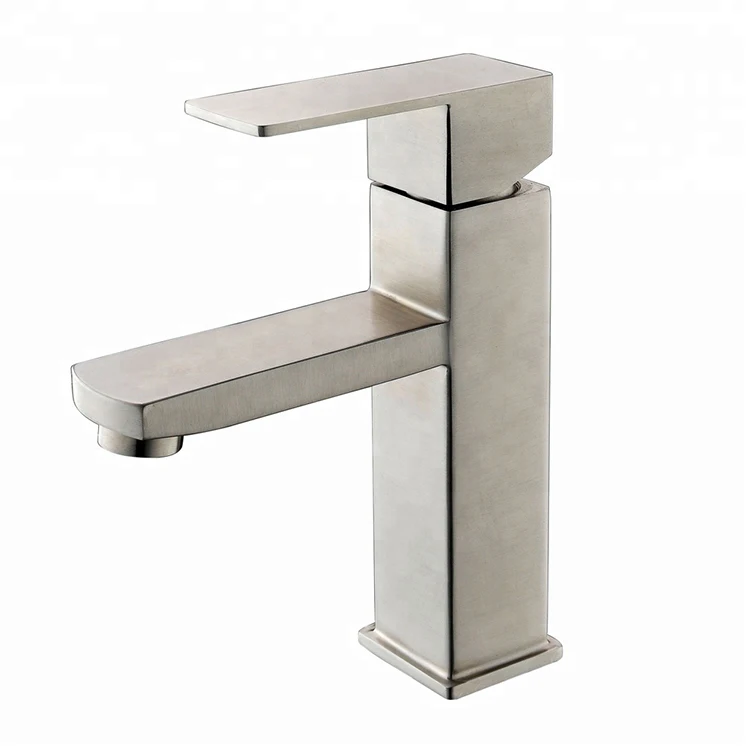304 Stainless Steel Basin Faucet Single Handle Hot And Cold Water Taps
