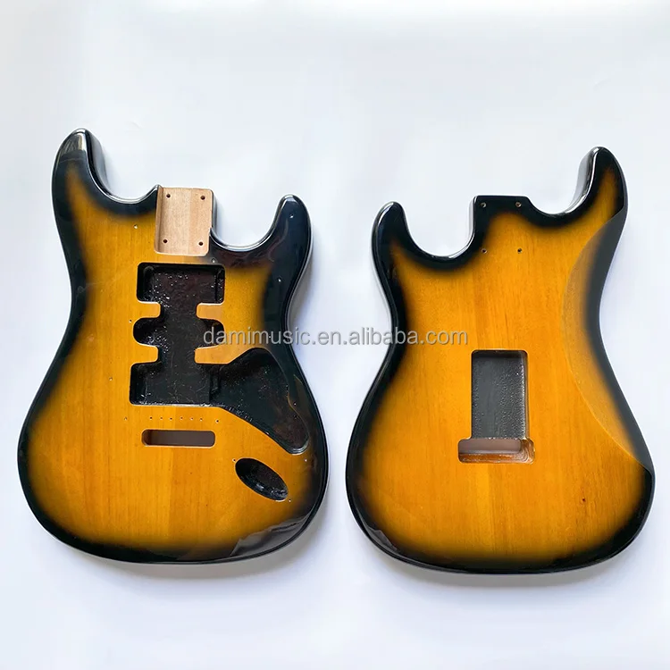 Wholesale 2 Tone Sunburst Color Finished Electric Guitar Barrel Solid
