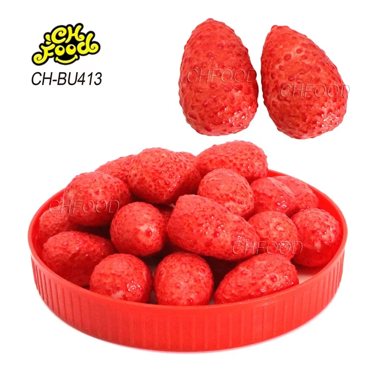 Manufacturer Hot Selling Wholesale OEM Fruit Flavor Strawberry-shaped Bubble Gum Halal Chewing Gum Candy Sweets