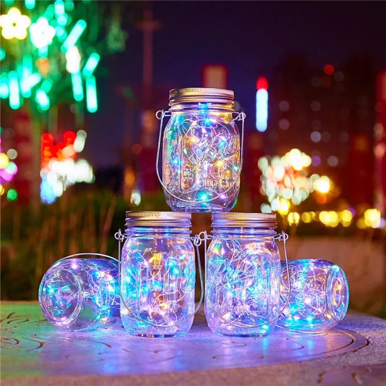 6x Solar-Mason-Jar-Lichter – 3m LED-Kette, 30 LEDs, Warmweiß, Wetterfest Für Garten & Deko