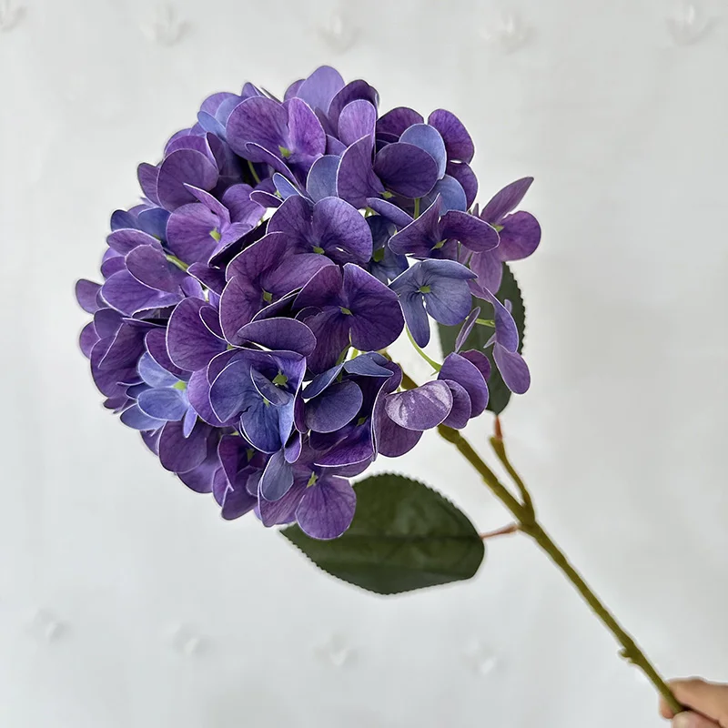 product yujia single hydrangea hot sale high quality artificial hydrangea flower wedding decorative silk cloth chinese-59