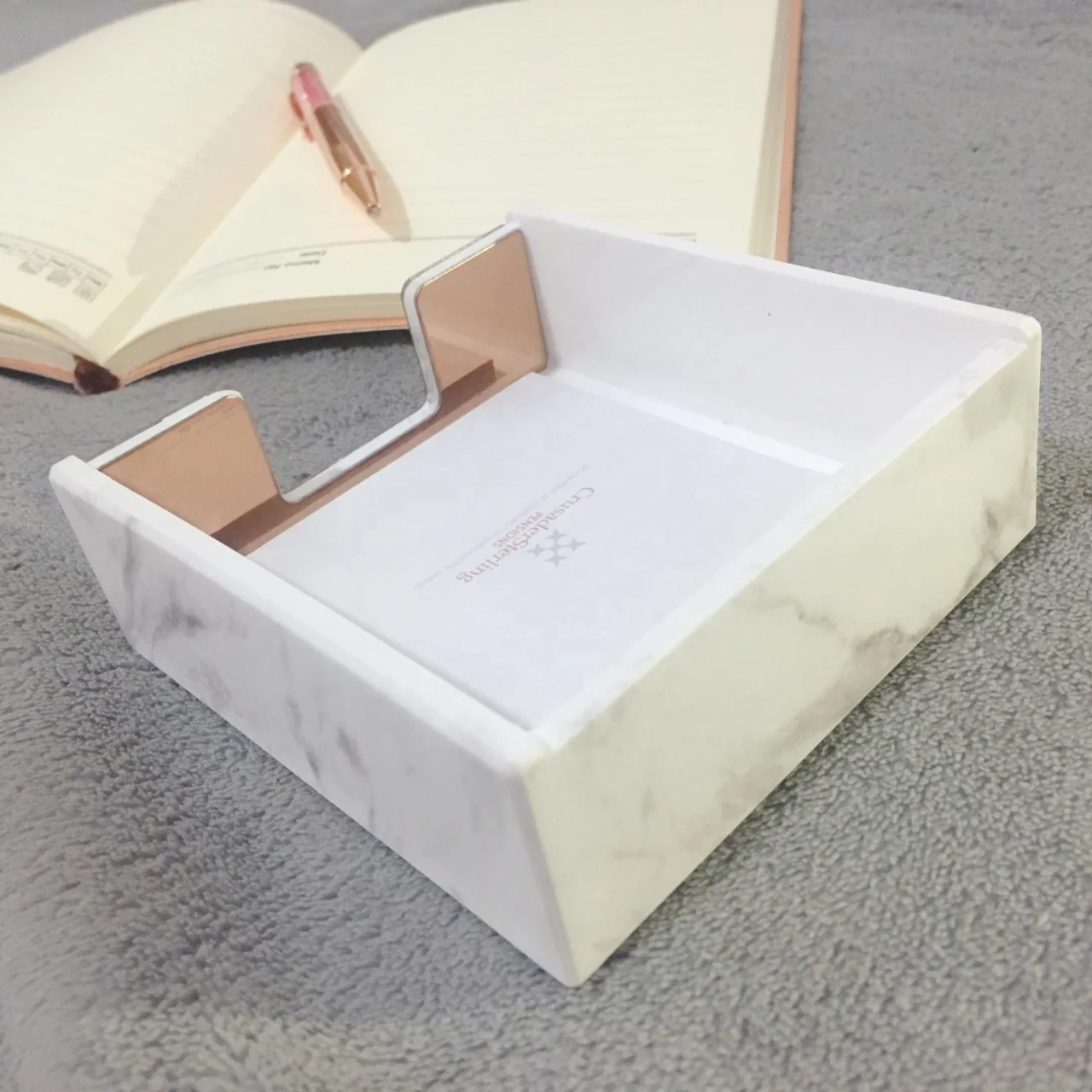 Мраморный Белый акриловый розовый золотой аксессуар для одежды офиса школы дома зажимы держатель заметок липкий