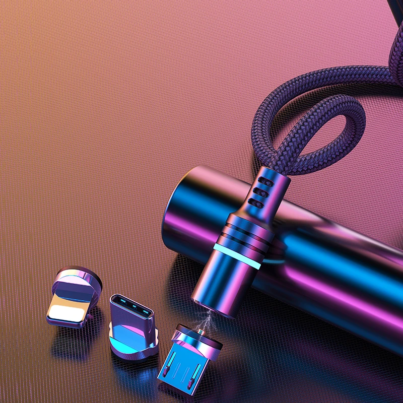 Оптовая продажа напрямую от производителя Магнитная Зарядка через USB кабель для зарядного устройства oem изготовленный на заказ логотип 3 в 1 данных Магнитный кабель