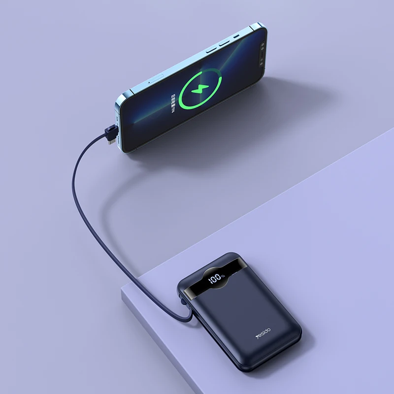 yesido 10000mah with built-in dual cable