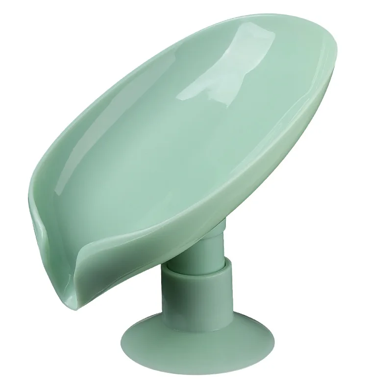 2022 в форме листа для ванной мыльница двойной ряд отверстия слив Вертикальная присоска кухонная посуда Губка лоток хранения комнаты